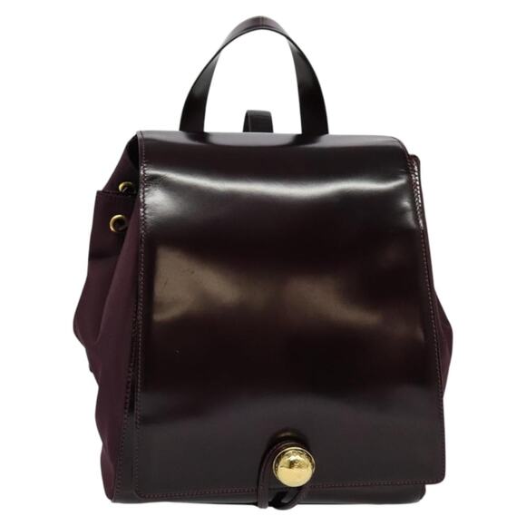 CELINE Backpack Leather Purple Gold - Picture 2 of 12